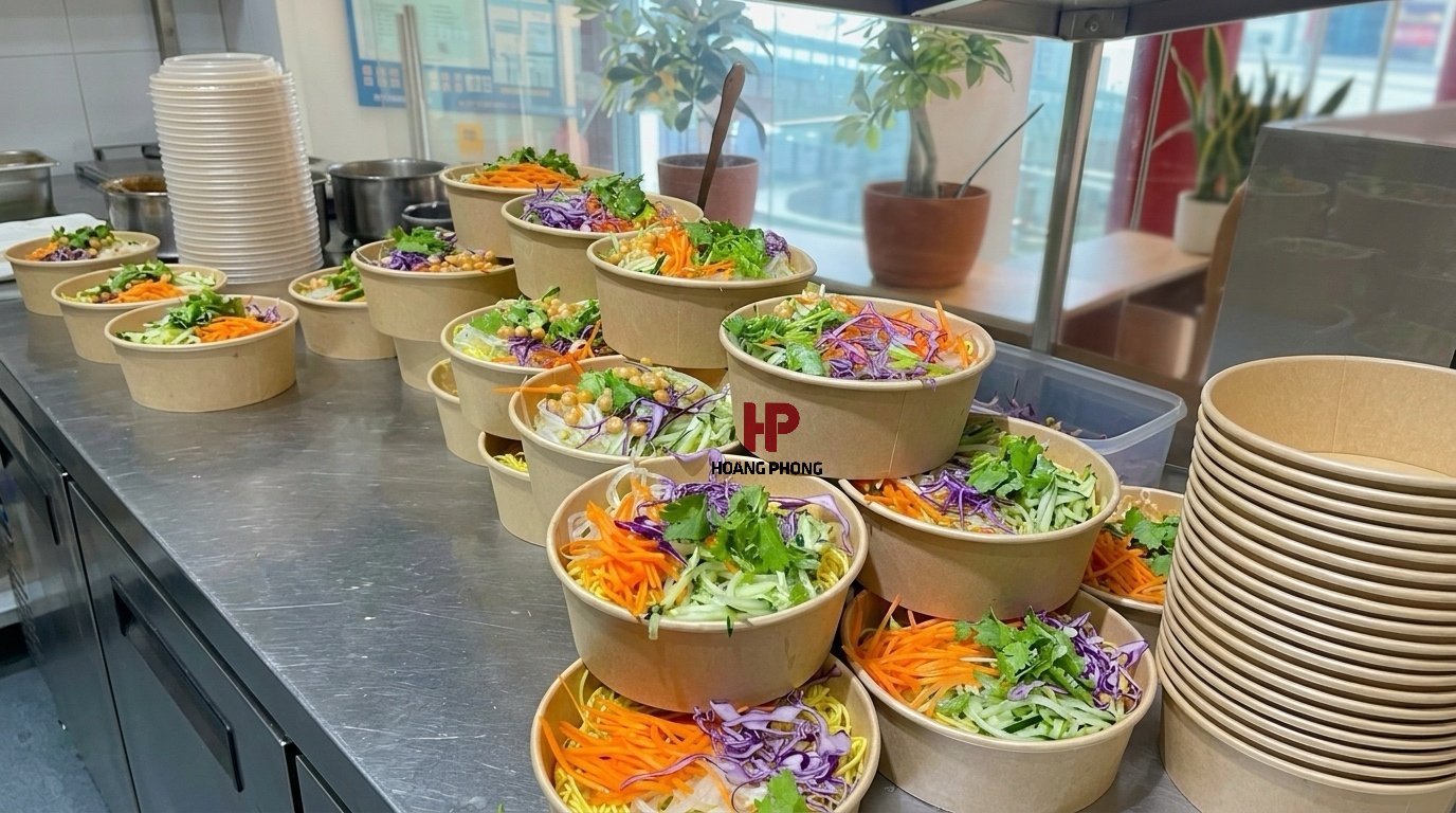 Hộp giấy tô giấy đựng cơm cháo bún phở