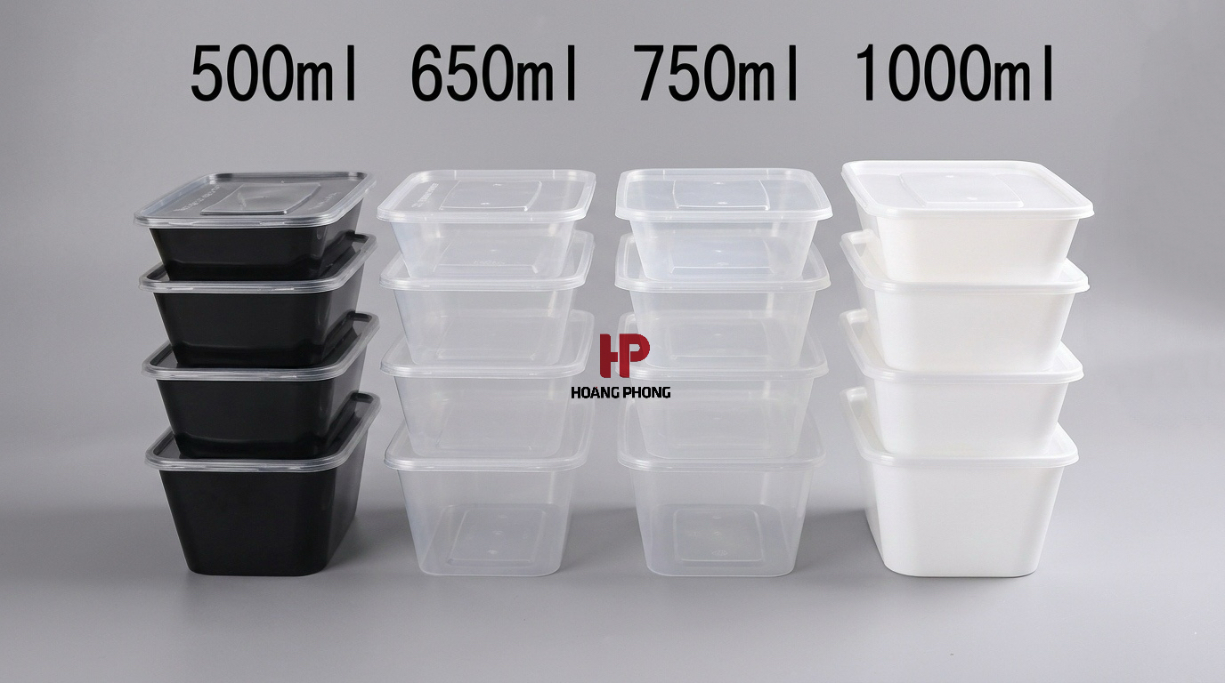 Hộp nhựa dùng 1 lần đựng đồ ăn ship