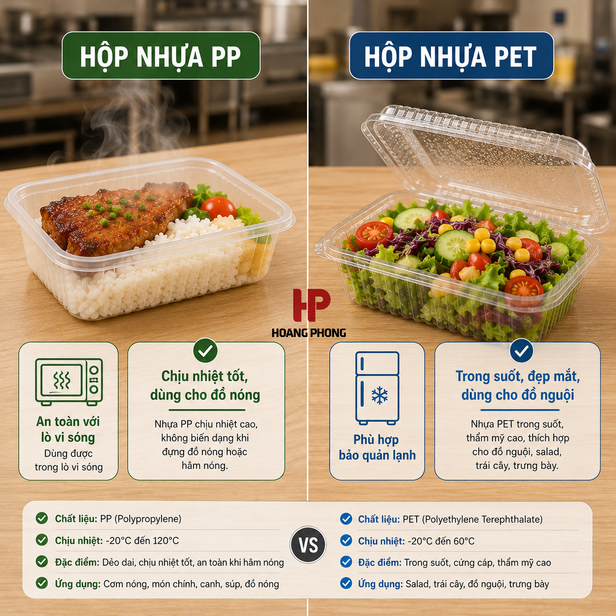 Hộp nhựa PP và PET