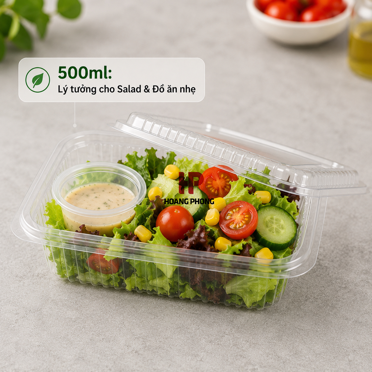 Hộp nhựa dùng 1 lần 500ml