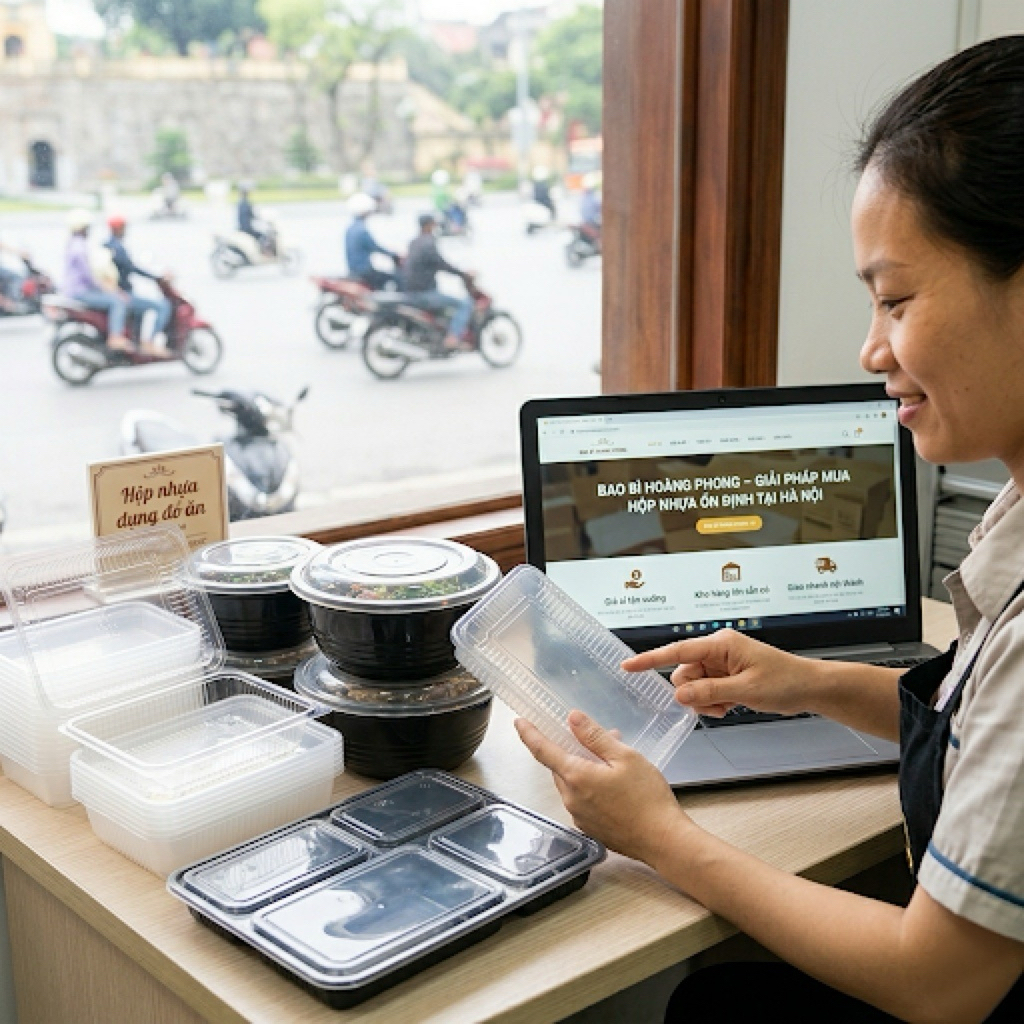 Hộp nhựa dùng 1 lần cung cấp bởi Bao bì Hoàng Phong