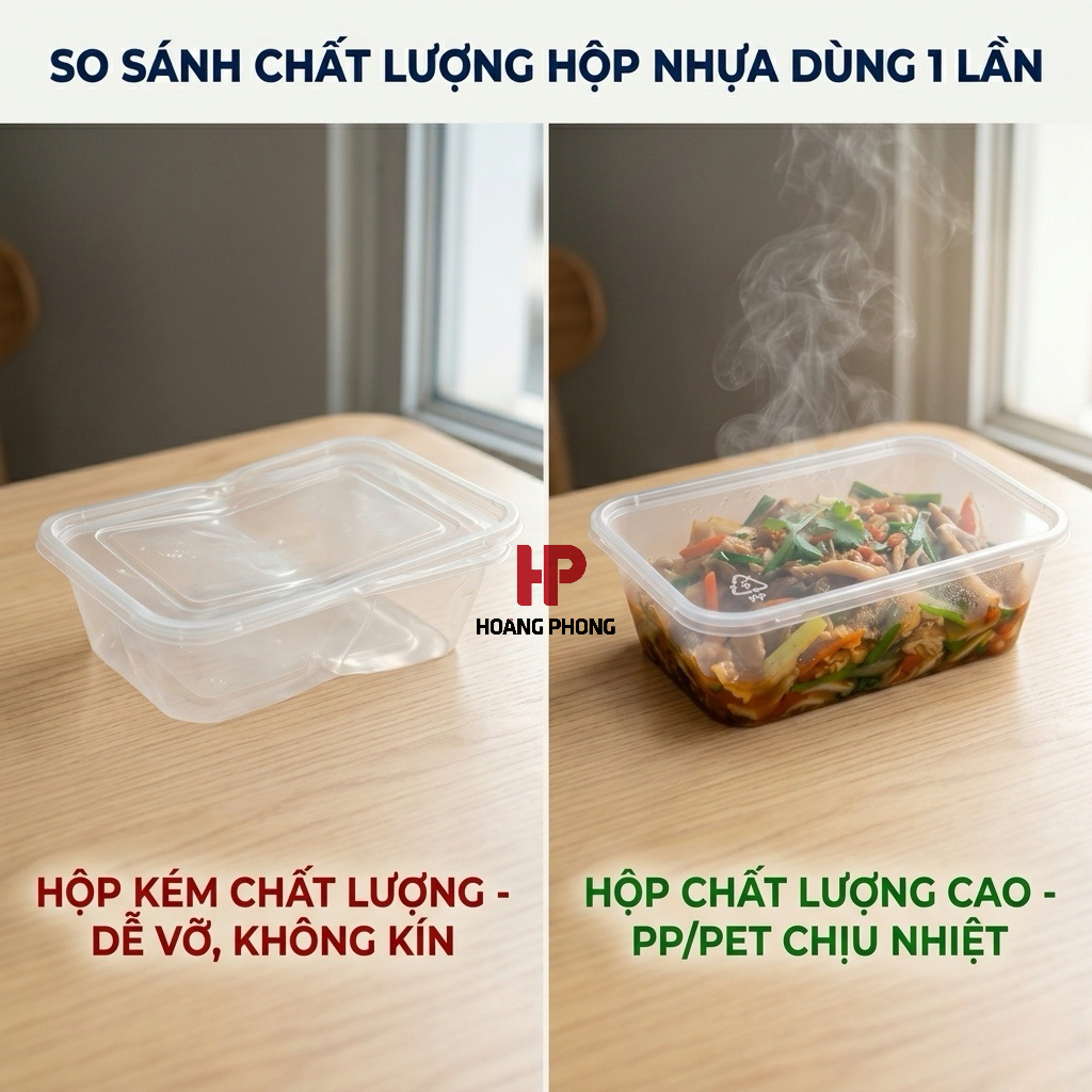 So sánh chất lượng hộp nhựa dùng 1 lần